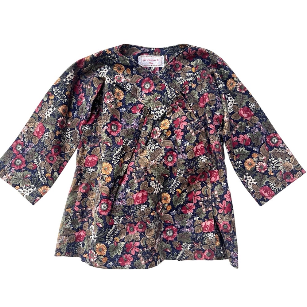 Vintage Made by Handmade Toddler Girls Shirt Dress Floral Cottage Prairie‎